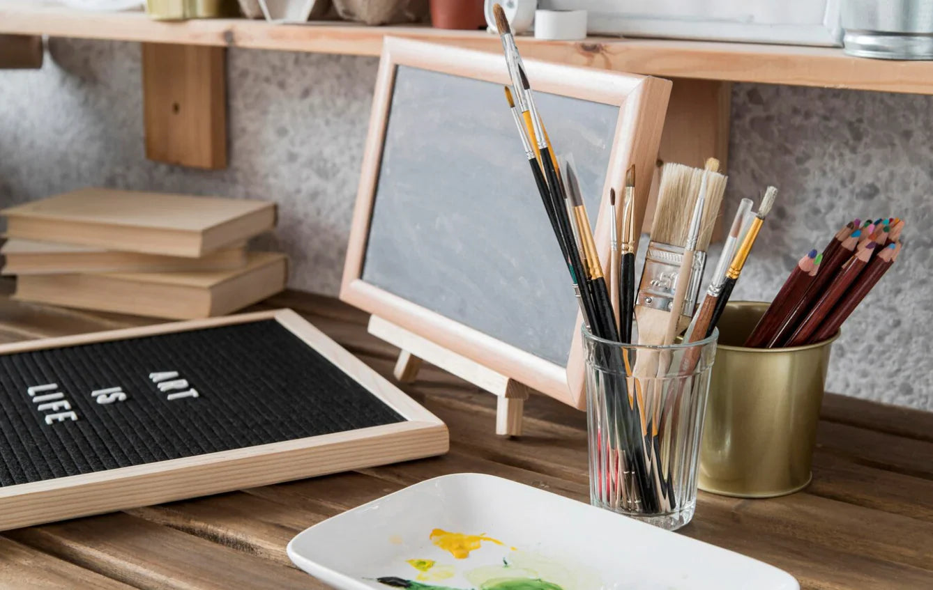Painting Supplies & Creative Workspace