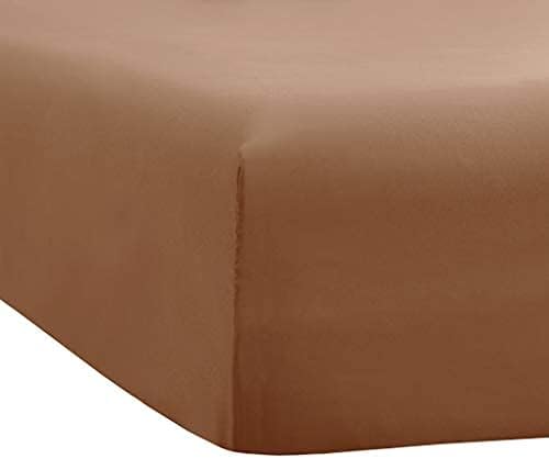 Sfoothome Mocha Fitted Sheet, 14 Inch Deep Pocket, Microfiber Sheets, Twin Size - Image 2
