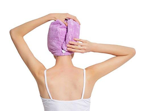 HOPESHINE Women's Soft Shower Hair Towel Twist Hair Turban Wrap Drying Cap - Image 6