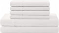 Linen Home 100% Cotton Percale Sheet Set, Queen Size, Snow White, Deep Pocket by LINENHOME