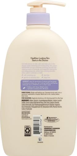 Aveeno Stress Relief Body Wash for Women, Calming Lavender Scent & Prebiotic Oat - Image 3