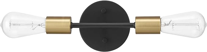 Globe Electric 52085 10" 2-Light Reversible Vanity Wall Light, Matte Black by GlobeElectric