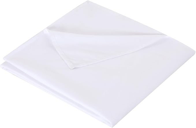 Queen Flat Sheet Only， 90x102Inch White by Hotella