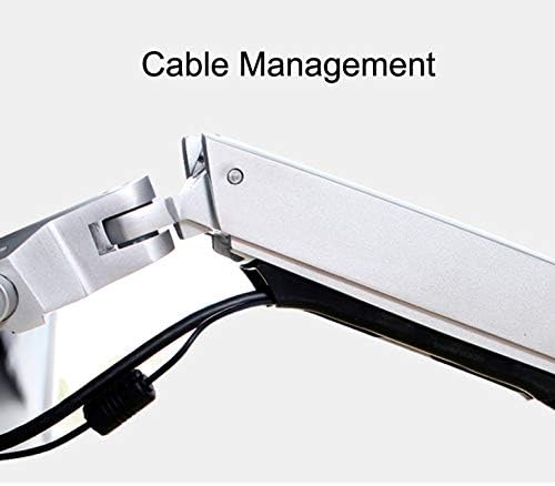 NBGYS XSJ8012WT Aluminum Alloy Mechanical Spring Arm Wall Mount Laptop Holder Full Motion Laptop Mount Arm Monitor Stand (Black)