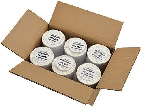 MFLABEL 4x6 Direct Thermal Shipping Labels - 6 Rolls, 220 Labels/Roll, Perforated Postage Paper with Alignment Hole, Compatible with 4XL LabelWriter 1744907 & 1755120, Rollo for USPS, UPS