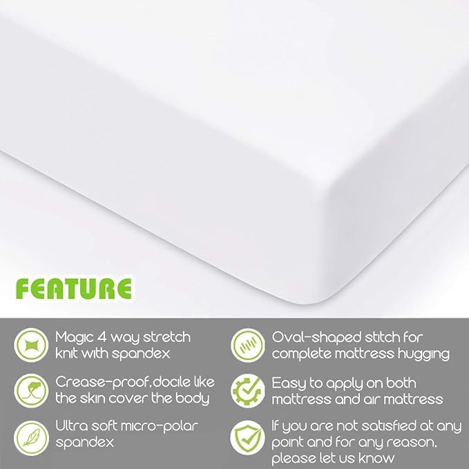 Fitted Sheet- COSMOPLUS Full Fitted Sheet Only（No Flat Sheet or Pillow Shams） - Image 2