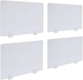 4PCS Desk Dividers Office Partitions,Privacy Desk Panel Protective, Frosted Acrylic with Clamps Classroom Privacy Shield for Offices Schools Call Centers 23.62x15.75in (White)