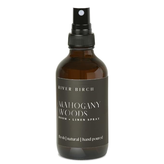 River Birch Mahogany Woods Scented Linen and Room Spray | Home Fragrance | 4 oz by RiverBirch