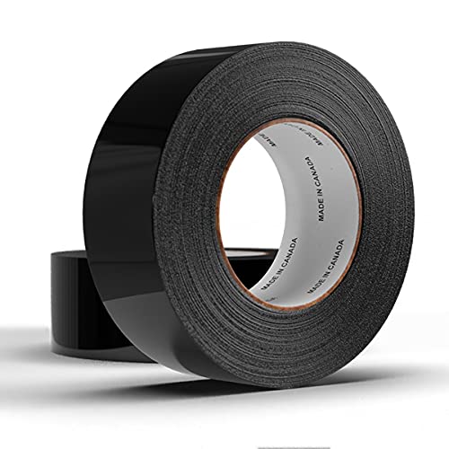 Stuck-O-Tape - Multi-Purpose Polyethylene Tape - Indoor/Outdoor Masking Surface Protection - Clean Release Low Residue UV Resistant - Single Roll, Black, 2inch x 60yd
