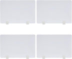 4PCS Desk Dividers Office Partitions,Privacy Desk Panel Protective, Frosted Acrylic with Clamps Classroom Privacy Shield for Offices Schools Call Centers 23.62x15.75in (White)