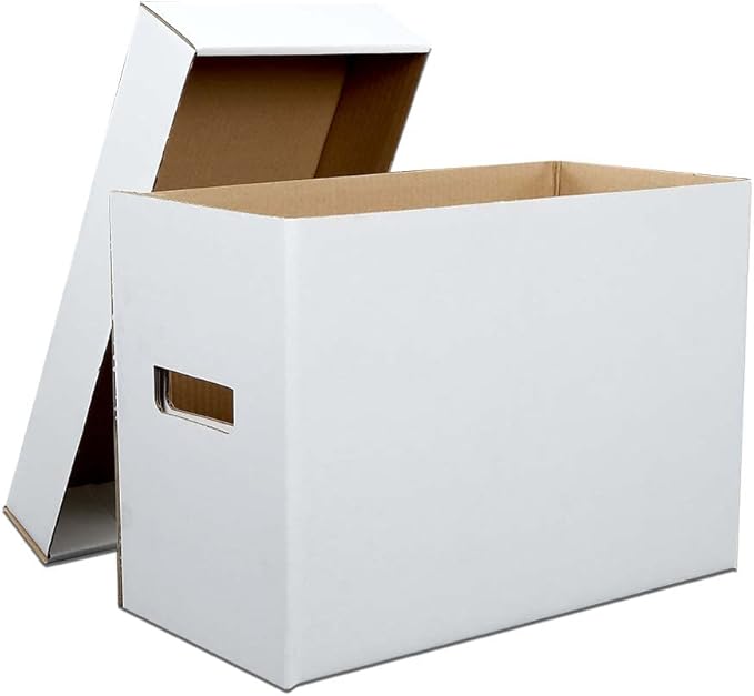 ANDPLAY 5 Pcs Comic Book Storage Boxes With Lids Short Holds 150-175 Comics Collapsible and Stackable Comic Short Box Moistureproof Comic Box