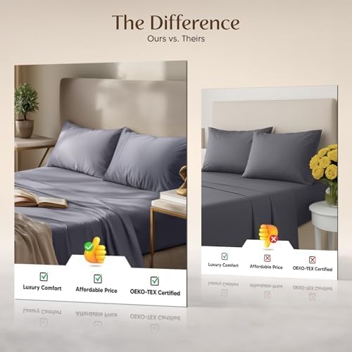 Utopia Bedding Full Sheet Set – 4 Piece Bed Sheets - Image 6