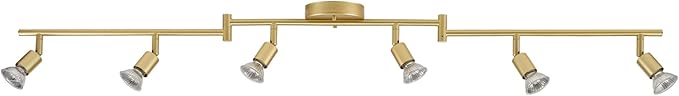 Globe Electric 57505 Payton 6-Light Foldable Track Lighting, Painted Brass by GlobeElectric
