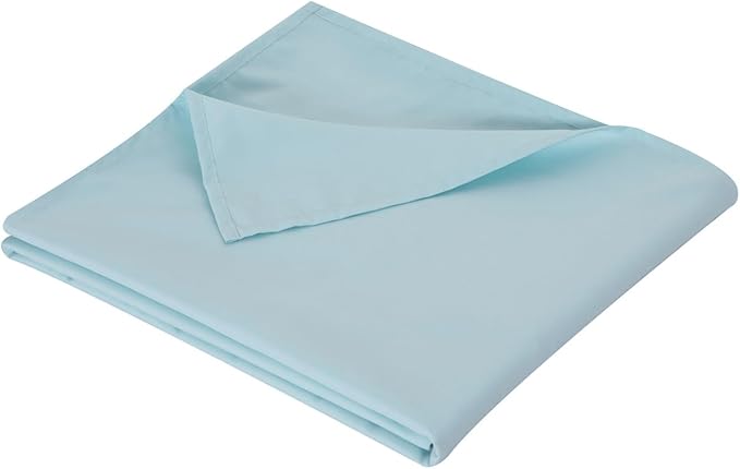 King Flat Sheet Only， 108x102Inch Light Blue by Hotella