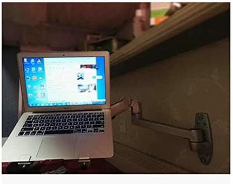 XSJ8013WT Wall Mount Laptop Holder Ultra Long Arm Aluminum Mechanical Spring Full Motion Laptop Mount Arm Monitor Holder Lapdesk (Silver)
