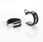 LOKMAN 20 Pack 1/2 Inch Stainless Steel Cable Clamp, Rubber Cushioned Insulated Clamp, Conduit Wire Holder Strap Clips for Tube, Pipe or Wire Cord Installation