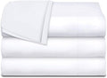 White Classic Twin Flat Sheets 3 Pack, 200 Thread Count Hospital Bed Sheets by WhiteClassic