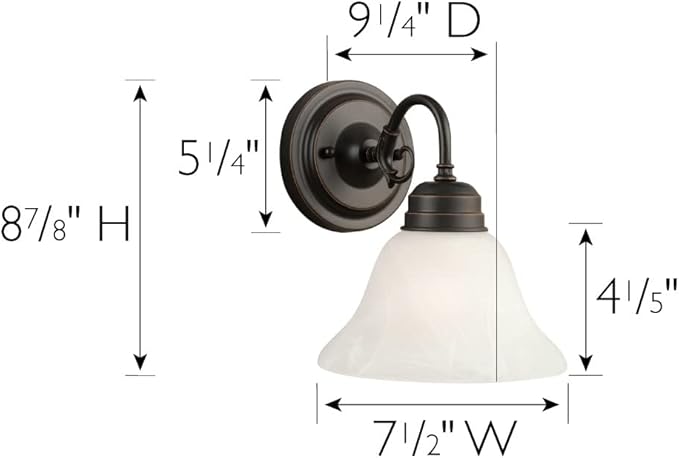 Design House 514497 Millbridge Wall Light Traditional 1-Light Indoor Dimmable - Image 4