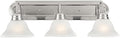 Design House Millbridge 3-Light Vanity Light, Satin Nickel Finish, Frosted by DesignHouse