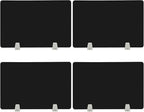 4PCS Desk Dividers Office Partitions,Privacy Desk Panel Protective, Frosted Acrylic with Clamps Classroom Privacy Shield for Offices Schools Call Centers 23.62x15.75in (Black)