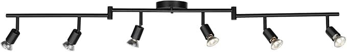 Globe Electric 59693 6-Light Foldable Track Lighting Kit, Matte Black Finish by GlobeElectric
