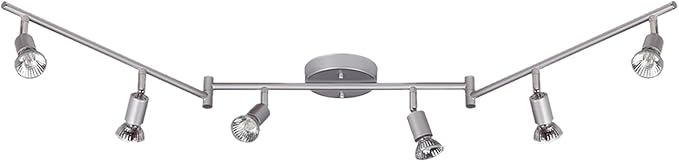 Globe Electric 59351 Payton 6-Light Foldable Track Lighting, Matte Silver - Image 10