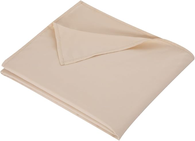 Queen Flat Sheet Only， 90x102Inch Beige by Hotella