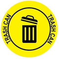 "Trash Can" Durable Laminated Vinyl Floor Sign- Sign by Graphical Warehouse- 5S Safety and Security Signage, Visual Communication Tool (22", Yellow/Black)