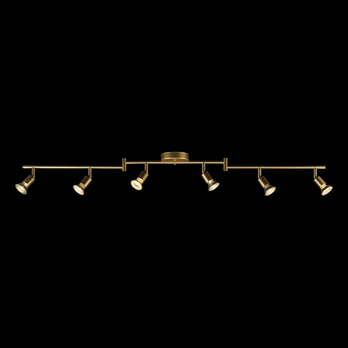Globe Electric 57505 Payton 6-Light Foldable Track Lighting, Painted Brass - Image 2