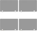 4PCS Desk Dividers Office Partitions,Privacy Desk Panel Protective, Frosted Acrylic with Clamps Classroom Privacy Shield for Offices Schools Call Centers 23.62x15.75in (Grey)