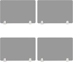 4PCS Desk Dividers Office Partitions,Privacy Desk Panel Protective, Frosted Acrylic with Clamps Classroom Privacy Shield for Offices Schools Call Centers 23.62x15.75in (Grey)