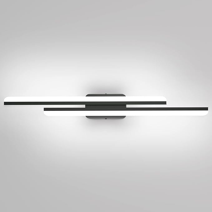 Ralbay 40" LED Black Vanity Light 40W Frosted Aluminum Modern LED Black by RalbayLighting