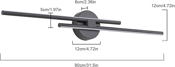 EDISLIVE Dimmable Modern LED Vanity Light Fixtures Bathroom Vanity Wall Lighting - Image 5