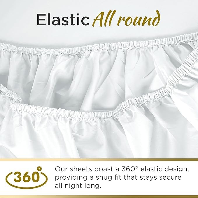 DESTINY CRESCENT BEDDING Knit Jersey 100% Cotton 2 Full XL Fitted Bed Sheets - Image 2