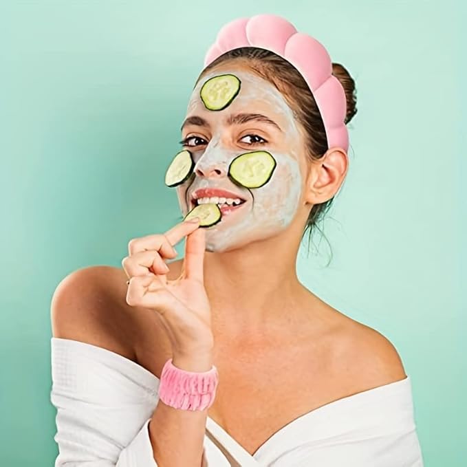 Luckybear Spa Headband for Washing Face, Velvet Makeup, Bubble Skincare - Image 6