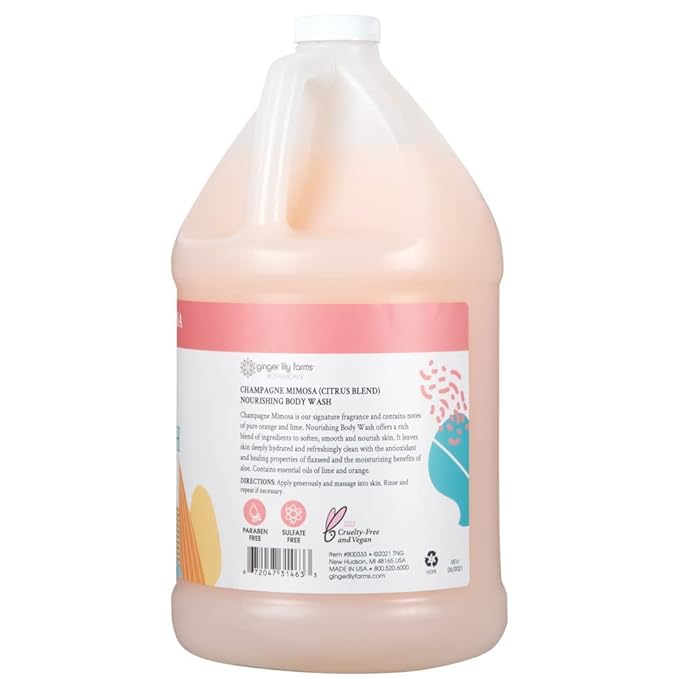 Ginger Lily Farms Botanicals Nourishing Body Wash, Champagne Mimosa, 100% Vegan - Image 4