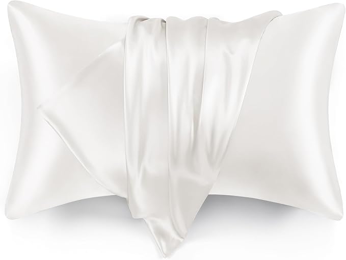 Love's cabin Satin Pillowcase Set of 2 Standard Size 20x26, Cooling Pillow by Lovescabin