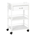 Salon Trolley Cart with Wheels, Wooden Rolling Storage Station, Mobile Utility by OmySalon