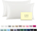 Silk Pillow Cases 2 Pack, Soft Breathable and Sliky Standard Size Pillow Cases by Suatien
