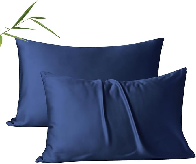 4 Pack Cooling Pillow Cases, Viscose Derived from Bamboo Pillow Protectors King by ShunjieHome