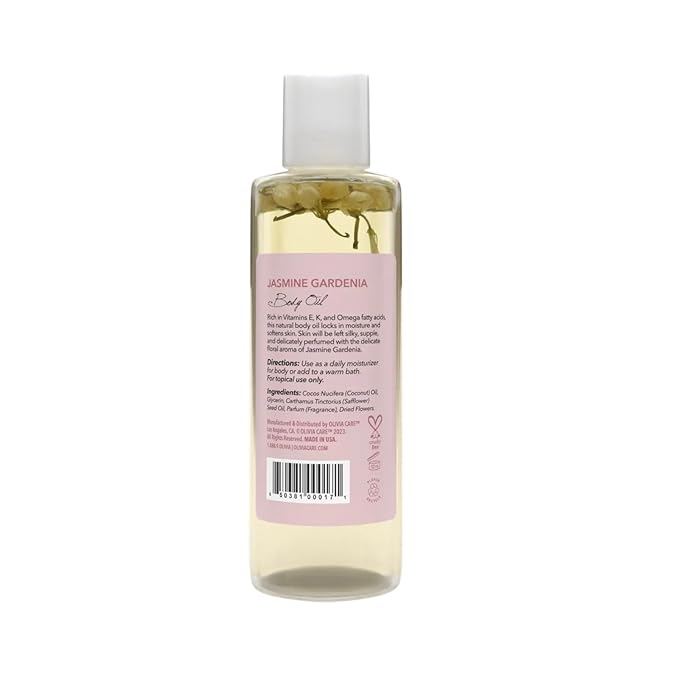 Olivia Care Jasmine Gardenia Body Oil Vegan & Natural Oil - Image 10
