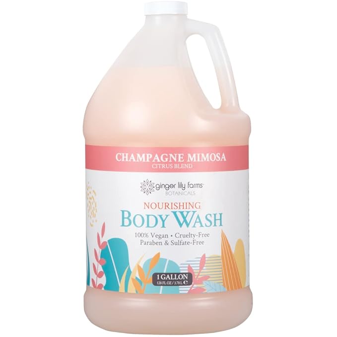 Ginger Lily Farms Botanicals Nourishing Body Wash, Champagne Mimosa, 100% Vegan by GingerLilyFarms