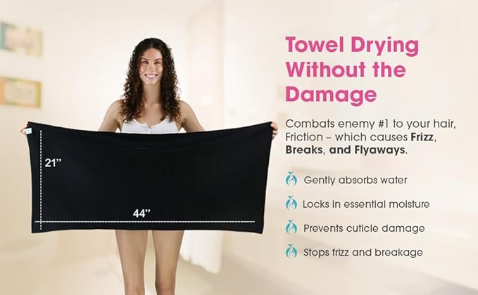 Hair RePear The Ultimate Hair Towel – Standard 21" x 44" Cotton Hair Towel - Image 6