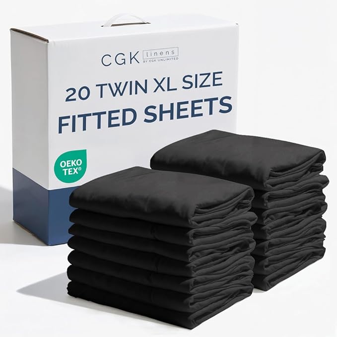 Bulk Case Pack of 20 Fitted Sheets by CGKUnlimited