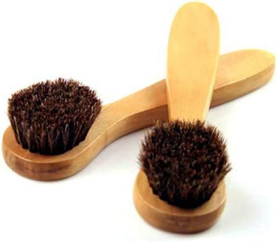 Facial Cleansing Brush, Wood Handle Soft Horsehair Natural Bristles Face Brush by HiKin