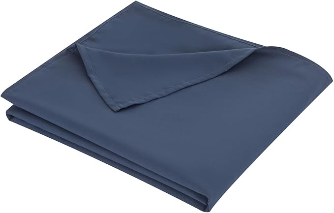 King Flat Sheet Only， 108x102Inch Dark Blue by Hotella