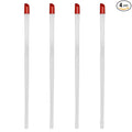 17cm Rubber Cuticle Pusher Cleaner, 4 Pieces Red Hard Rubber End Tipped Nail by Mozeat+Lens