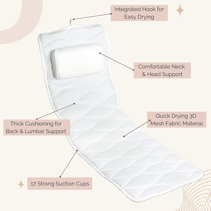 Bathtub Tray and Full Body Bath Pillow Set - Image 3