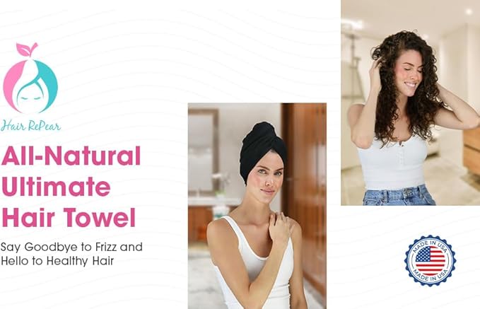 Hair RePear The Ultimate Hair Towel – Standard 21" x 44" Cotton Hair Towel - Image 8