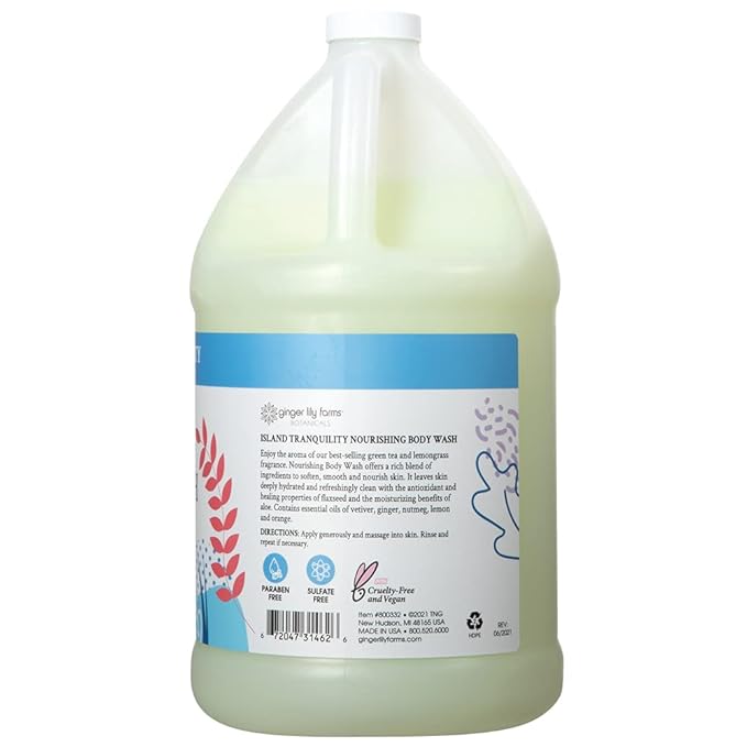 Ginger Lily Farms Botanicals Nourishing Body Wash, Island Tranquility, 100% - Image 2